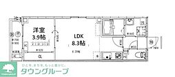 ARCA豊中曽根 1LDKの間取図画像