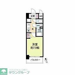 ディームス江坂 1Kの間取図画像