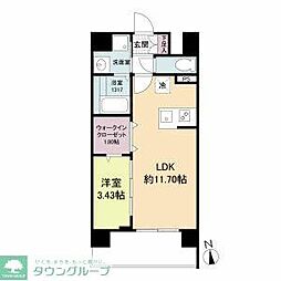 WORVE吹田江坂 1LDKの間取図画像