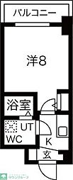 SEST新大阪 1Kの間取図画像