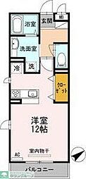 クレール西の庄 ワンルームの間取図画像