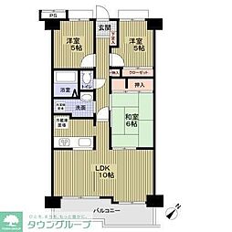 東千里OMパレス-1 3LDKの間取図画像