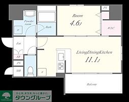 SunMulberry扇町 1LDKの間取図画像