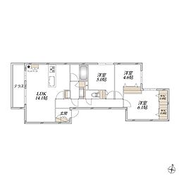 (仮称)吹田市千里山西6丁目へーベルメゾン 3LDKの間取図画像