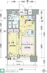プレサンス新大阪ヴィガ 1DKの間取図画像