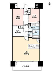 パークタワー南千里丘 2LDKの間取図画像