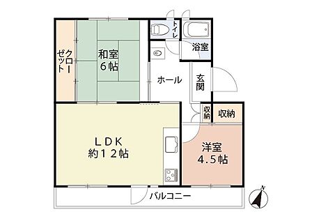 2LDK 間取り
