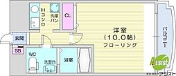 エステトーワ 1Kの間取図画像