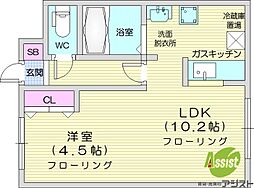 LOMALINDA 1LDKの間取図画像