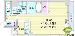 ヴィターレ 1Kの間取図画像