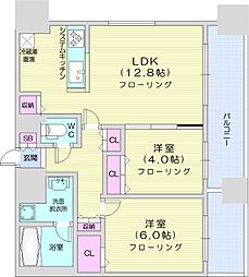 MJsquare KOTONI 2LDKの間取図画像