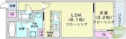 SーRESIDENCE医大南altier 1LDKの間取図画像