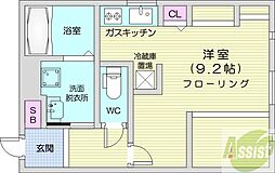 ZweitLogik 1Kの間取図画像