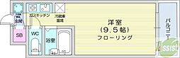 サンパレスN18 ワンルームの間取図画像