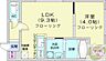 間取り：1LDK、エアコン、都市ガス、ペット相談可