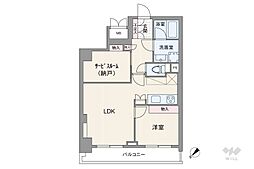 メドン・ド・ヴィレ日本橋茅場町 1SLDKの間取図画像