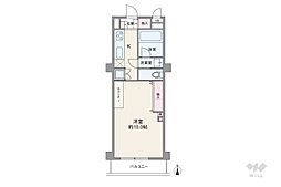 三田スカイハイツ 1Kの間取図画像