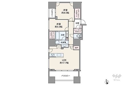 2LDK 間取り