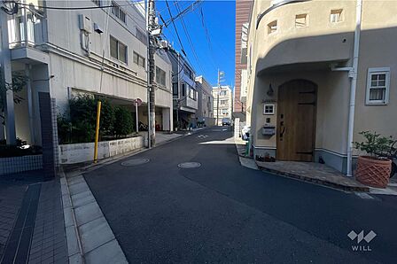 敷地南側の前面道路(東側から)