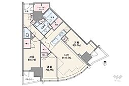 ザ豊海タワーマリン&amp;スカイEAST棟 3LDKの間取図画像