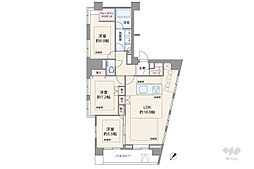 ブランズ赤坂 3LDKの間取図画像
