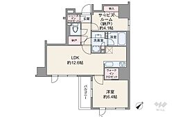 ピアース銀座レジデンス 1SLDKの間取図画像