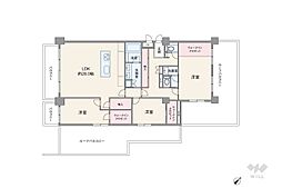 虎ノ門ガーデン 3LDKの間取図画像