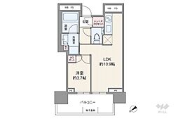 パークコート赤坂檜町ザタワー 1LDKの間取図画像