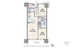 東京ミッドベイ勝どき 2LDKの間取図画像