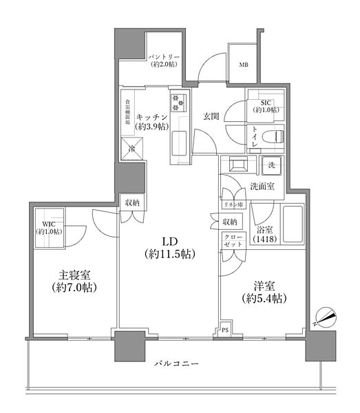 間取りを拡大表示