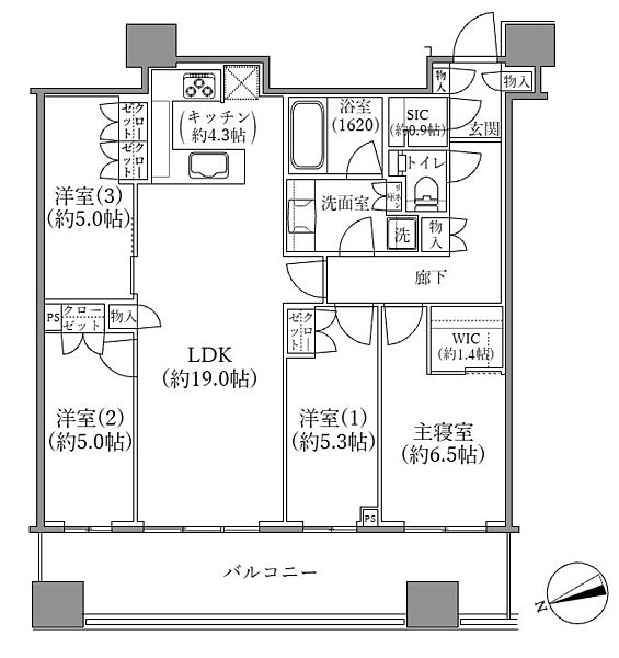 間取りを拡大表示