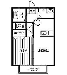 ウィンヒルズアサカ 1LDKの間取図画像