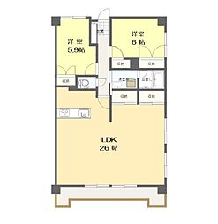 ウィンブリッジ神明 2LDKの間取図画像