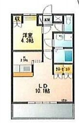 グレイスヒル・アート 1LDKの間取図画像