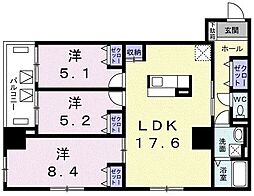 ジャルディーノ南葛西 3LDKの間取図画像