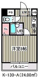 ウェルフェア富浜 1Kの間取図画像