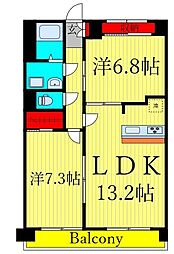 コモン西葛西 2LDKの間取図画像
