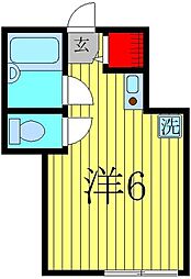 Neos葛西 ワンルームの間取図画像