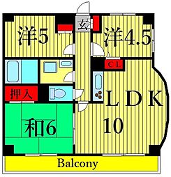 レピドール福田1 3LDKの間取図画像
