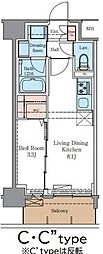 LUXENAPAWS南行徳 1LDKの間取図画像