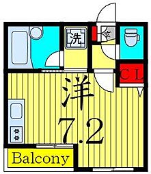 セゾンド・フジ2 ワンルームの間取図画像