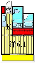 エステービル ワンルームの間取図画像