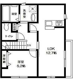ディアコートクローバー 1LDKの間取図画像