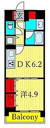 T・OBLDG.1st. 1DKの間取図画像