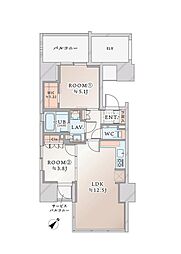 グランドメゾン浅草花川戸 2LDKの間取図画像