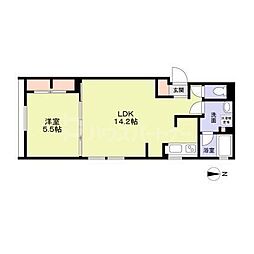 GRANCLAIR南砂 1LDKの間取図画像