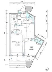 パークタワー勝どきサウス 1LDKの間取図画像