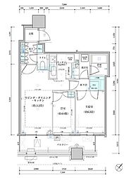 パークタワー勝どきサウス 2LDKの間取図画像