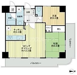ライオンズシティ両国 2LDKの間取図画像