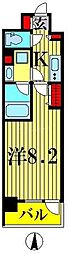 アビタ住吉 1Kの間取図画像